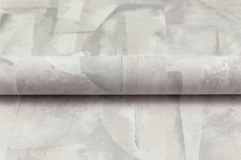 KERAMA MARAZZI KM8316 Обои виниловые Фреш мотив, серый-бежевый, абстракция 1,06х10 (1, Т A) прямая стыковка