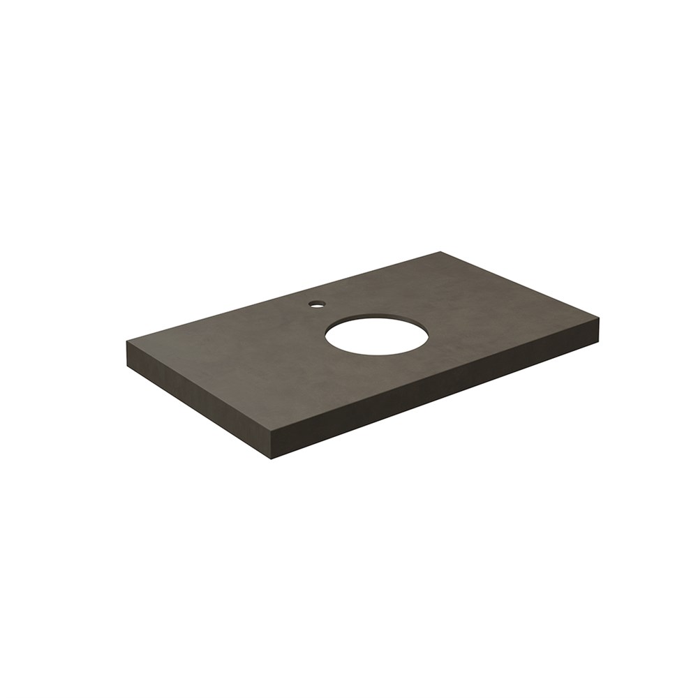 Столешница из керамогранита для накладных раковин, Про Чементо 80, коричневый темный натуральный