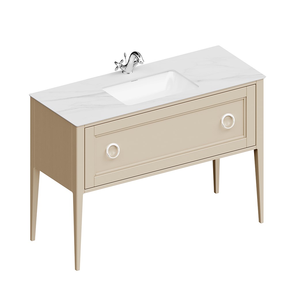 KERAMA MARAZZI PL.CN.120.1\CAP.M Тумба PLAZA Classic NEO напольная 1 ящик 120, капучино матовый