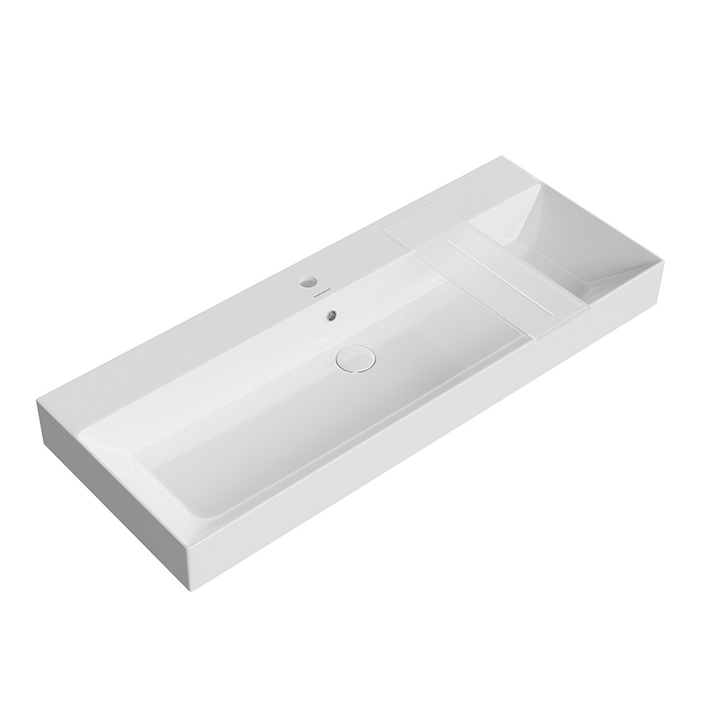 KERAMA MARAZZI GR.wb.120 Раковина GRANDE мебельная\подвесная 120 с крепежом, белая глянцевая