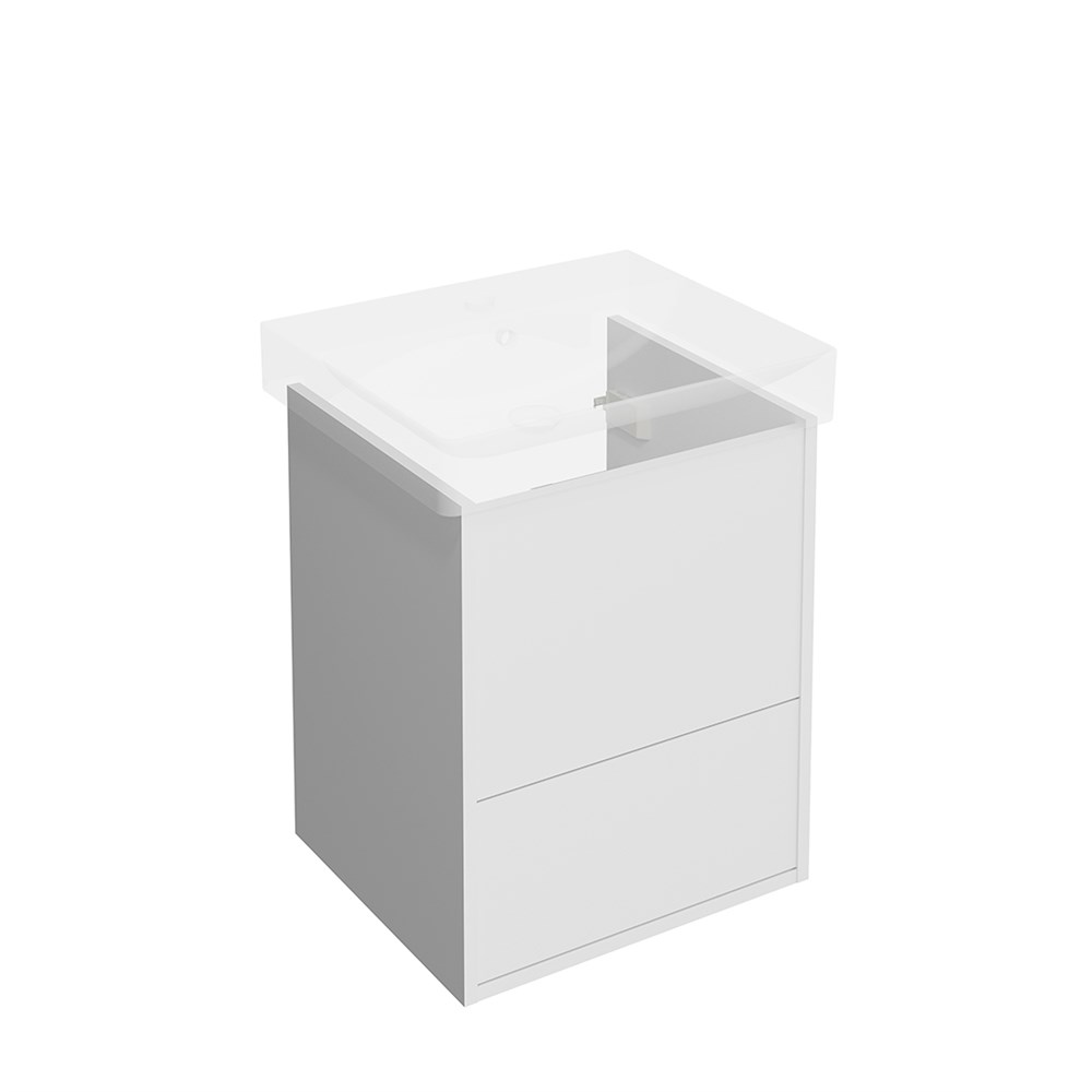 KERAMA MARAZZI PRO.50.2/WHT Тумба PRO подвесная 2 ящика 50, белая матовая