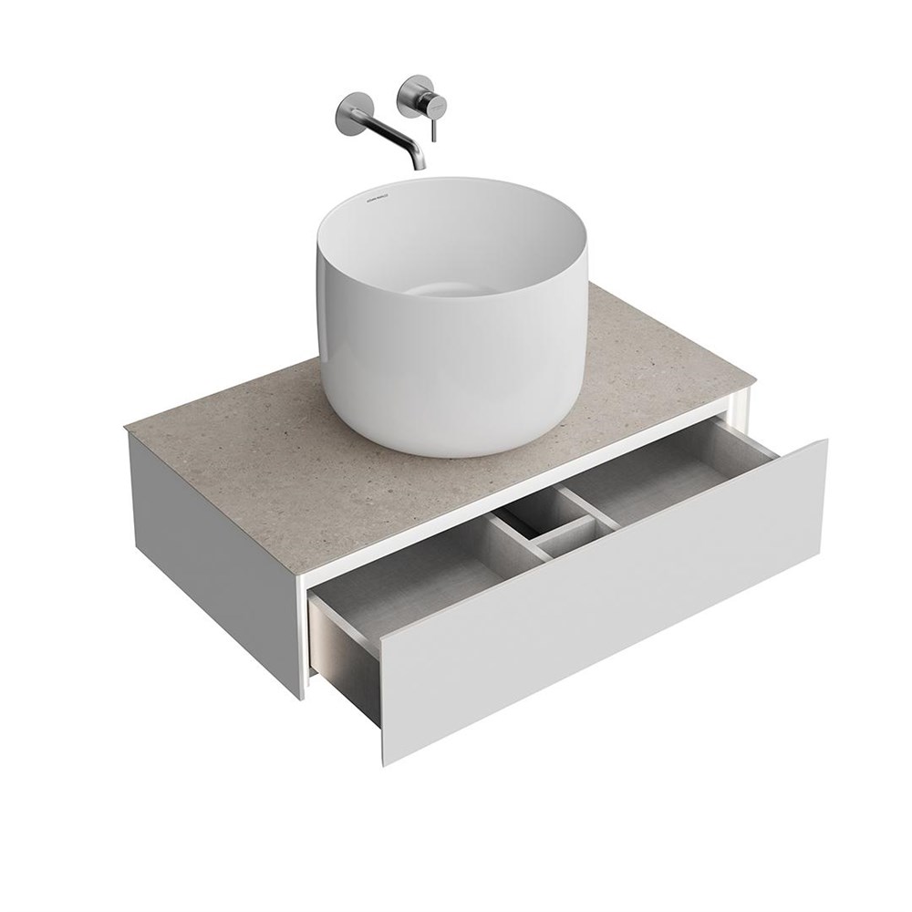 KERAMA MARAZZI MA.90.1/MGR.M Тумба MAGICA подвесная 90, 1 ящик, утренний серый матовый