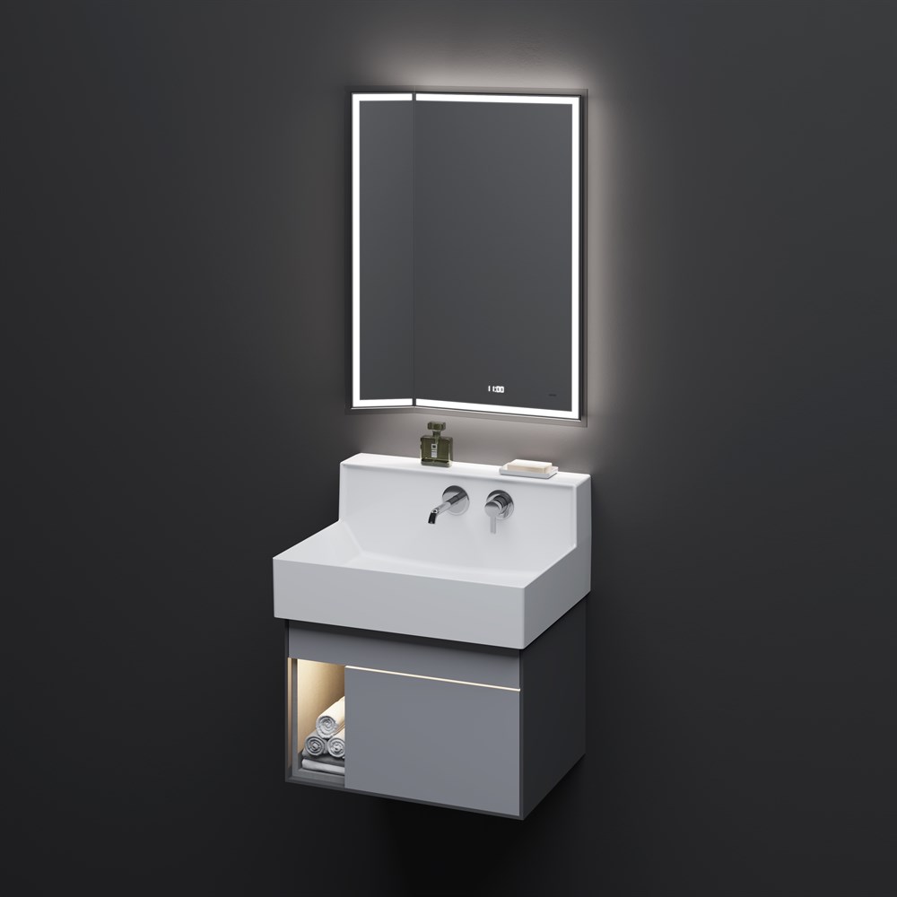 KERAMA MARAZZI LO.M.wb.65 Раковина LOGICA M мебельная\подвесная cо встроенным смесителем 65, белая глянцевая