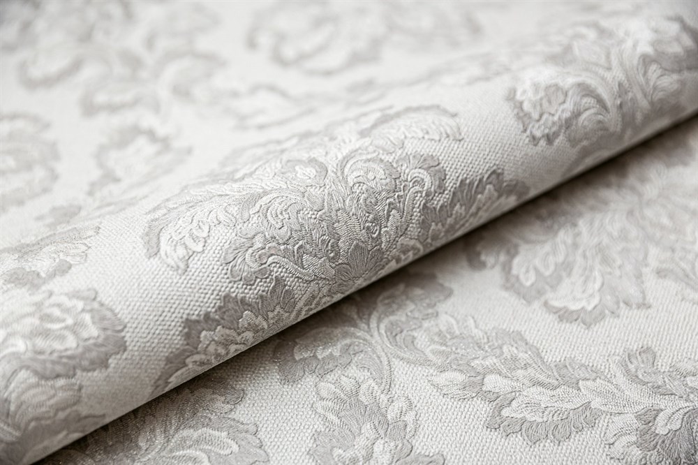 KERAMA MARAZZI KM5501 Обои виниловые Палаццо, мотив, белый (1, Т E) прямая стыковка