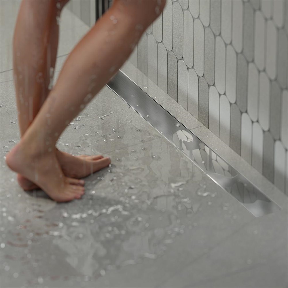 Душевой лоток double из нержавеющей стали, 75 см