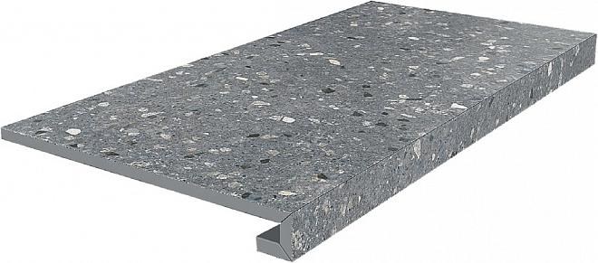 KERAMA MARAZZI SG632820R/GCF Ступень клееная Терраццо серый темный 33x60x0,9