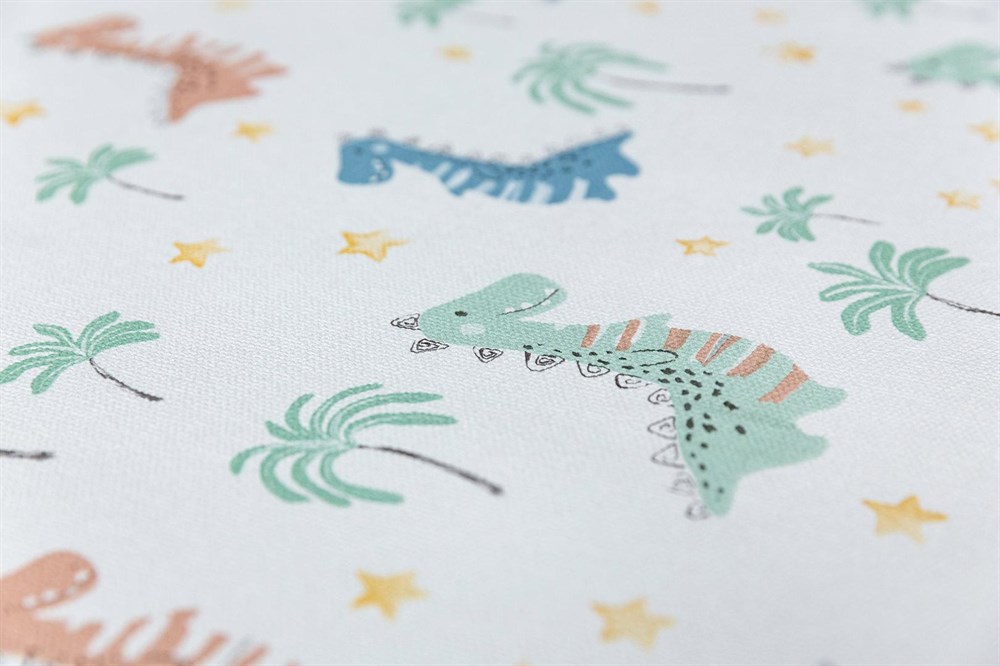 Обои виниловые на флизелиновой основе Уик-энд мотив, разноцветный дино