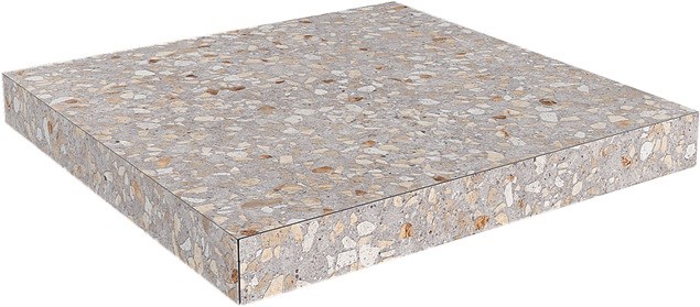 KERAMA MARAZZI SG632020R/GCA Ступень угловая клееная Терраццо бежевый 33x33x0,9