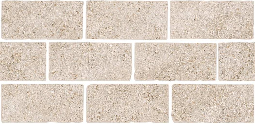 KERAMA MARAZZI BR024T Бордюр Роверелла бежевый мозаичный 34,5x14,7x0,9
