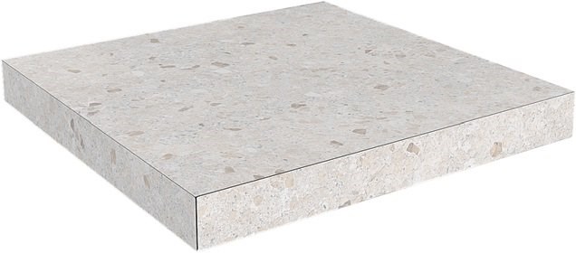 KERAMA MARAZZI SG631820R/GCA Ступень угловая клееная Терраццо бежевый светлый 33x33x0,9