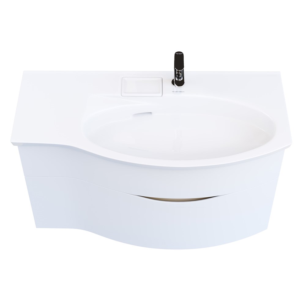 KERAMA MARAZZI RV.100Rh\WHT.M Тумба RIVA 100 см правая, белая матовая