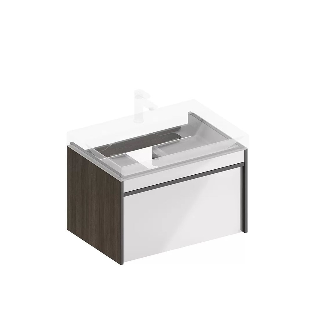 KERAMA MARAZZI MOD.70.1+1/AR Тумба MODULA подвесная 70 с ящиком 1+1, арабика