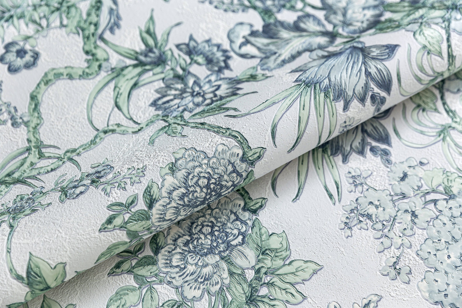 Обои виниловые Азулежу мотив, светло-голубой