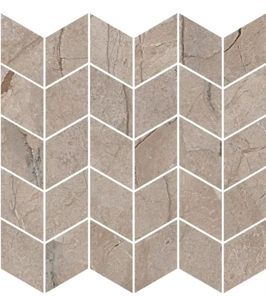 Декор Ифран мозаичный бежевый светлый глянцевый обрезной 30x31,2x0,9