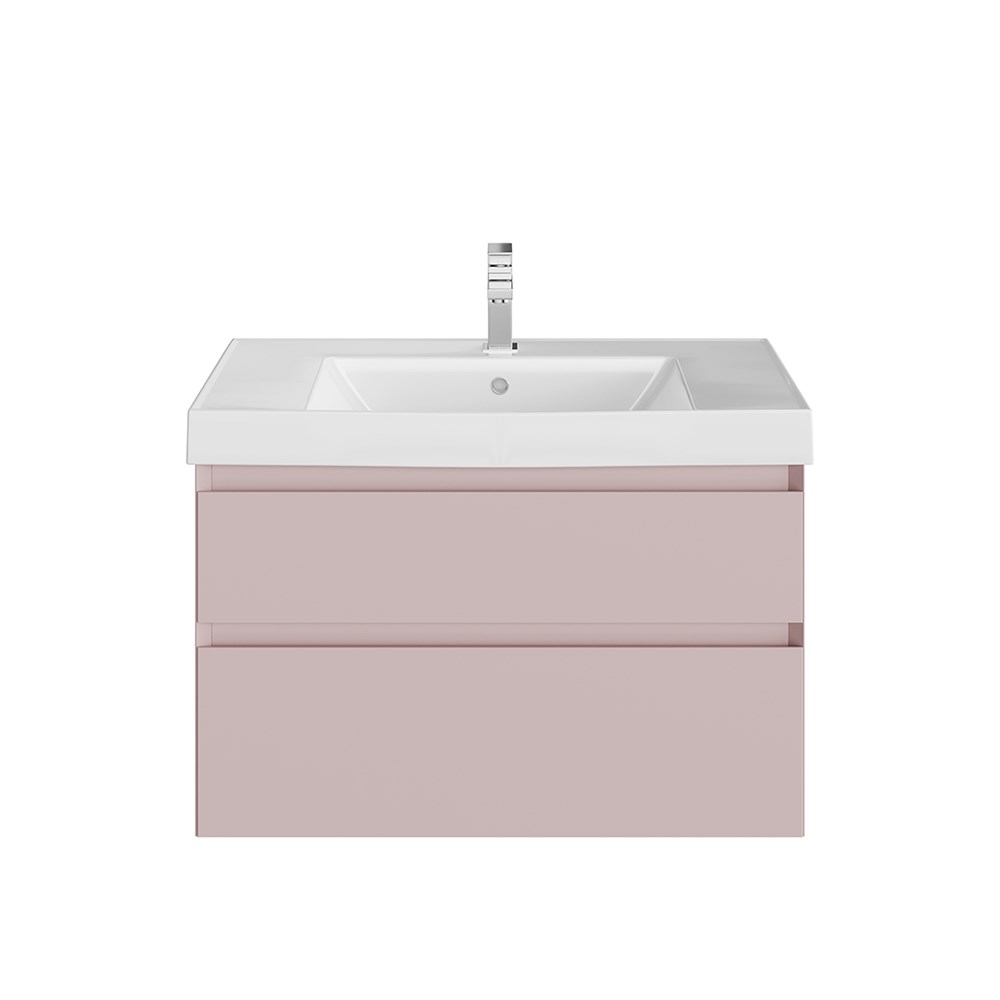 KERAMA MARAZZI CUB.80.2/MAL Тумба CUBO подвесная с ящиками 80, мальва матовая