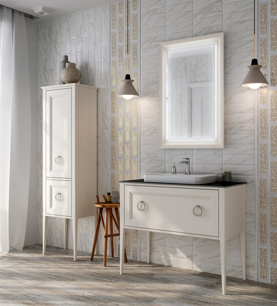 KERAMA MARAZZI PL.C.mi.65\WHT Панель с зеркалом PLAZA Classic 65x100см, цвет белый