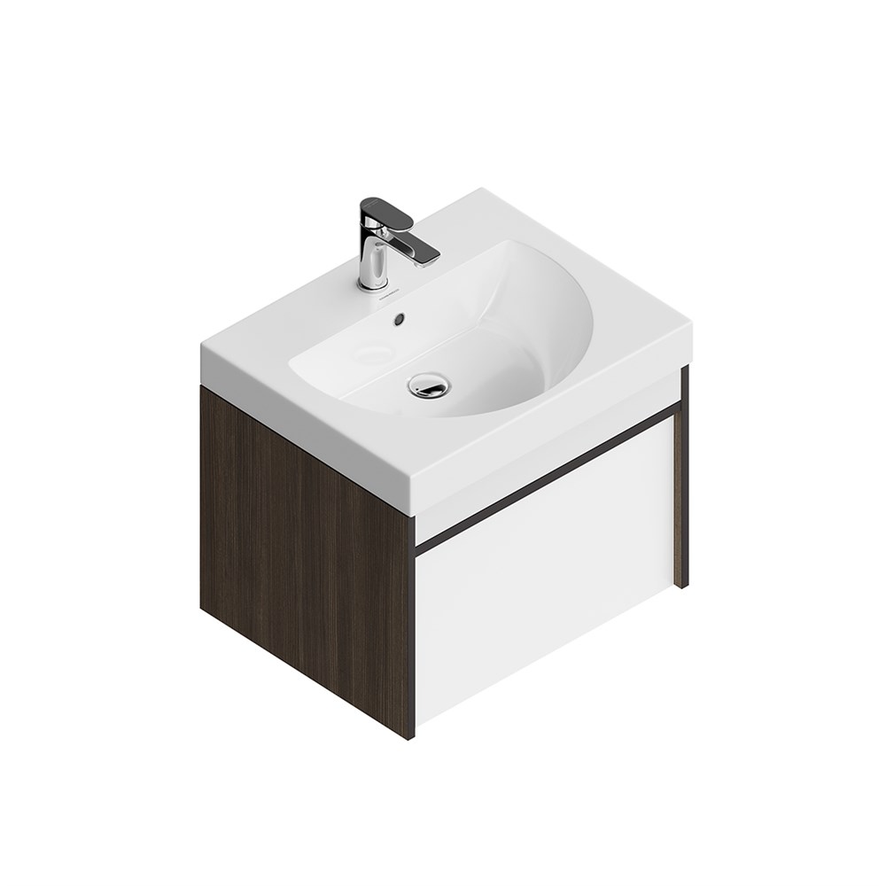 Раковина BUONGIORNO подвесная/мебельная 60, белая глянцевая