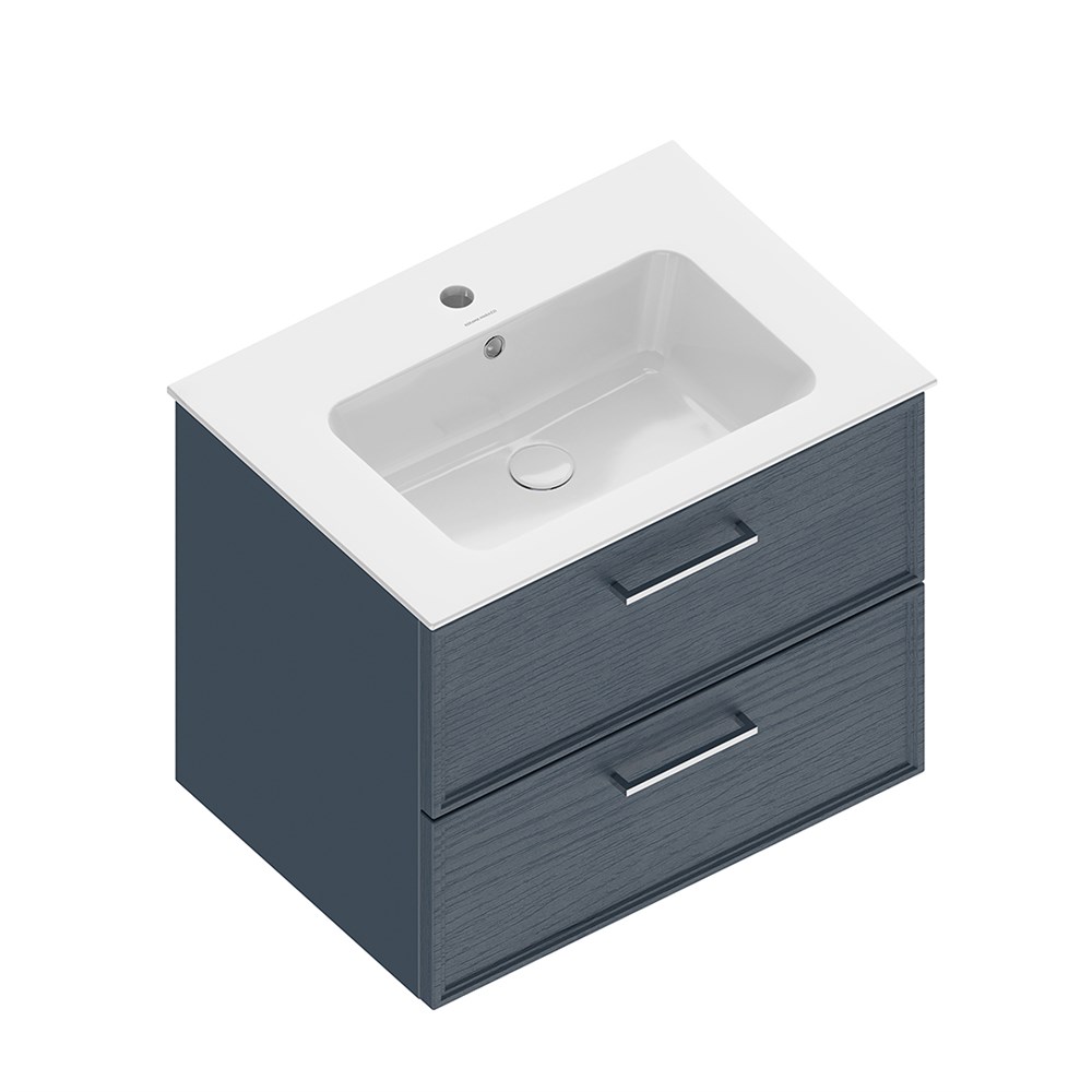 Тумба PIANO Classic подвесная 65, ясень синий матовый