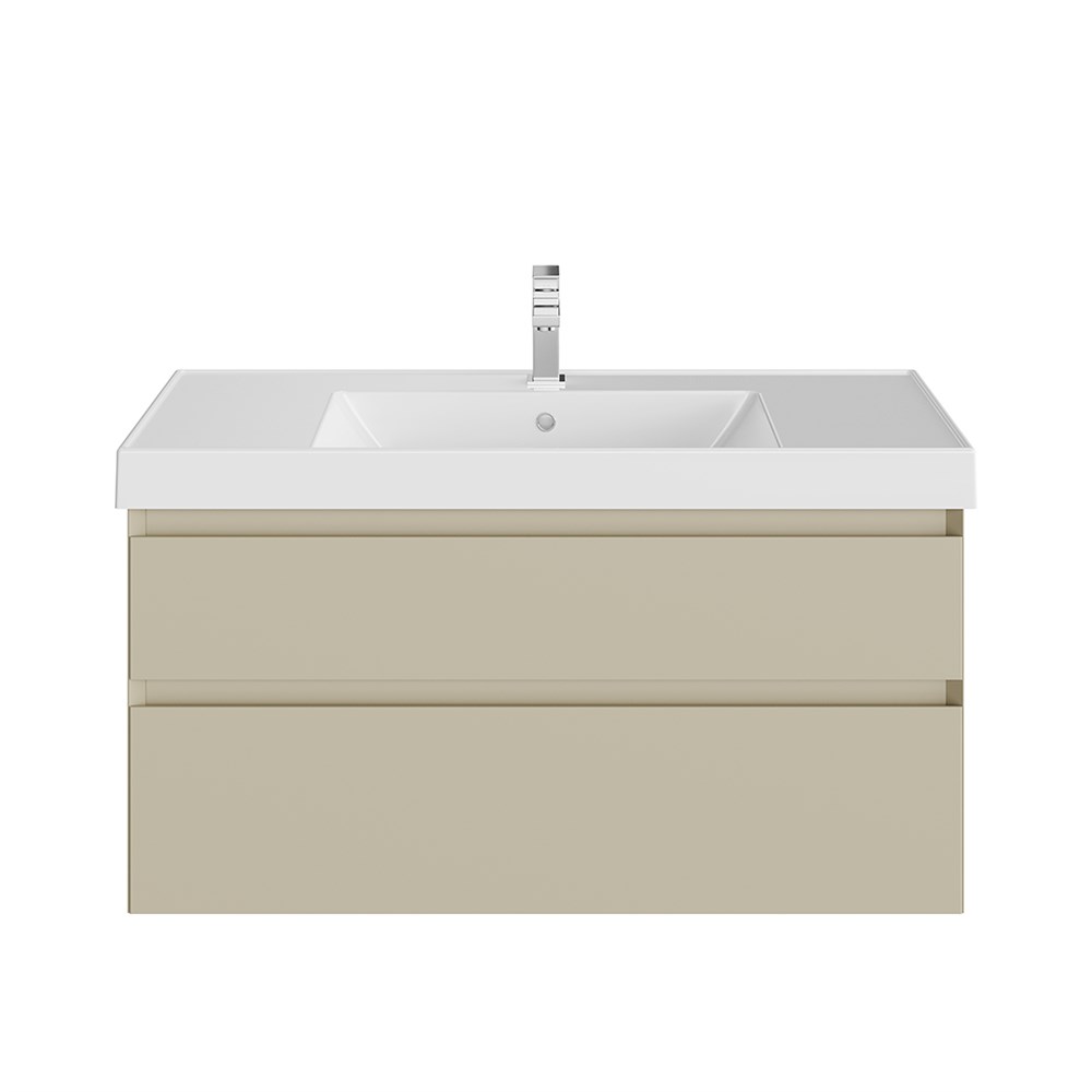 KERAMA MARAZZI CUB.100.2\LIM Тумба CUBO подвесная с ящиками 100, лимо матовая