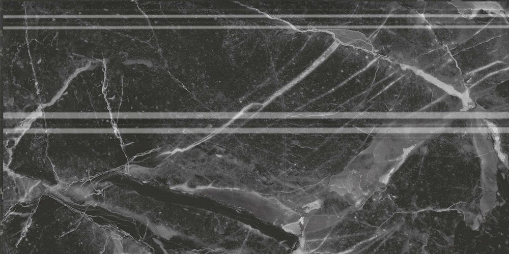 KERAMA MARAZZI FMA034R Плинтус Коррер чёрный глянцевый обрезной 30x15x1,7