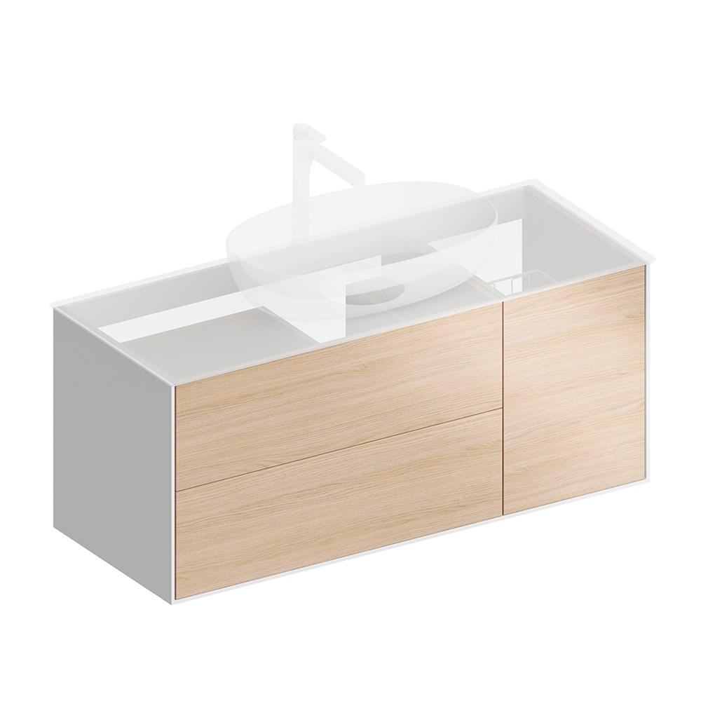 KERAMA MARAZZI PLB.M.120.3/OAK.V Тумба PLAZA Modern подвесная 120 дуб виченца 3 ящика