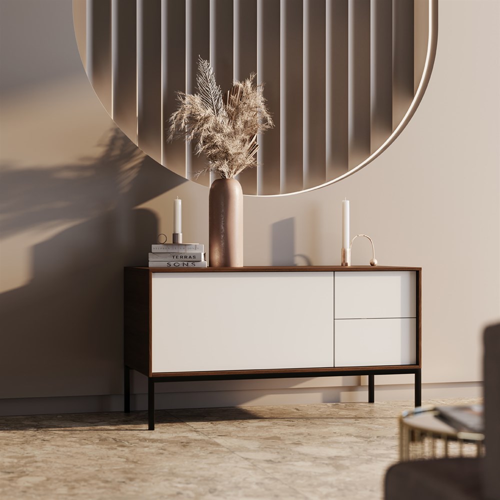 Ножка ATOLLO 110 низкая металлическая, черная матовая