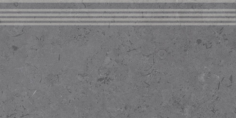 KERAMA MARAZZI DD205120R/GR Ступень Про Лаймстоун серый темный натуральный обрезной 30x60x0,9