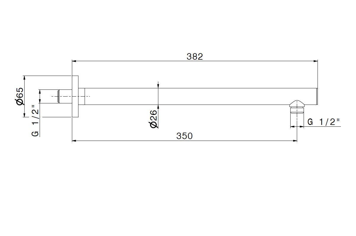Кронштейн для душевой лейки OLE, золотой атласный