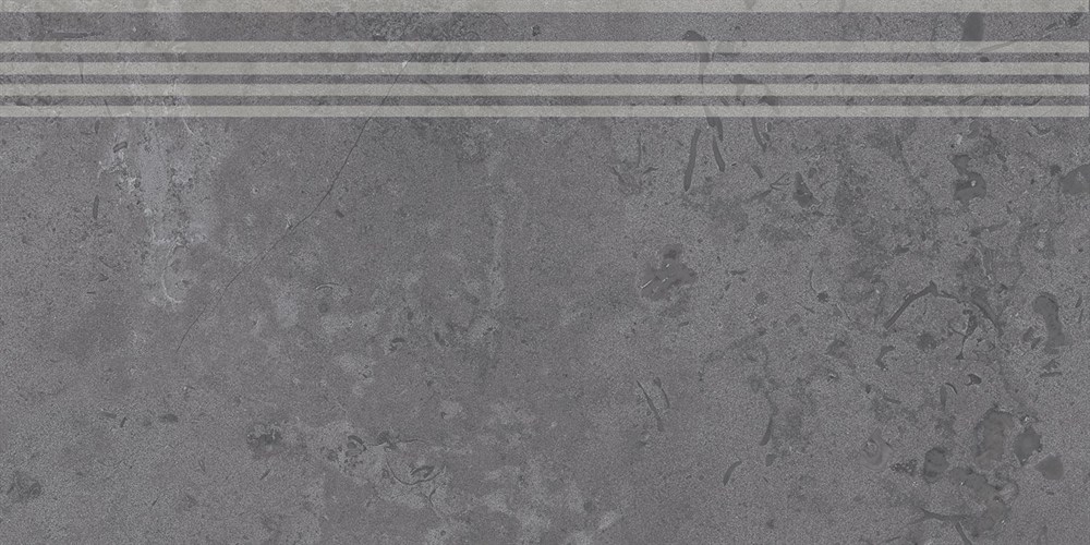 KERAMA MARAZZI DD205120R/GR Ступень Про Лаймстоун серый темный натуральный обрезной 30x60x0,9