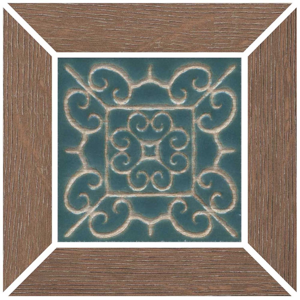 KERAMA MARAZZI ID156 Вставка Тровазо наборный коричневый матовый 13x13x0,9