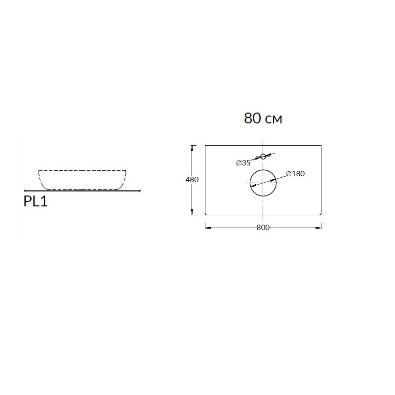 KERAMA MARAZZI PL1.DL500920R/80 Спец. изделие декоративное из керамогранита Фондамента 80, серый
