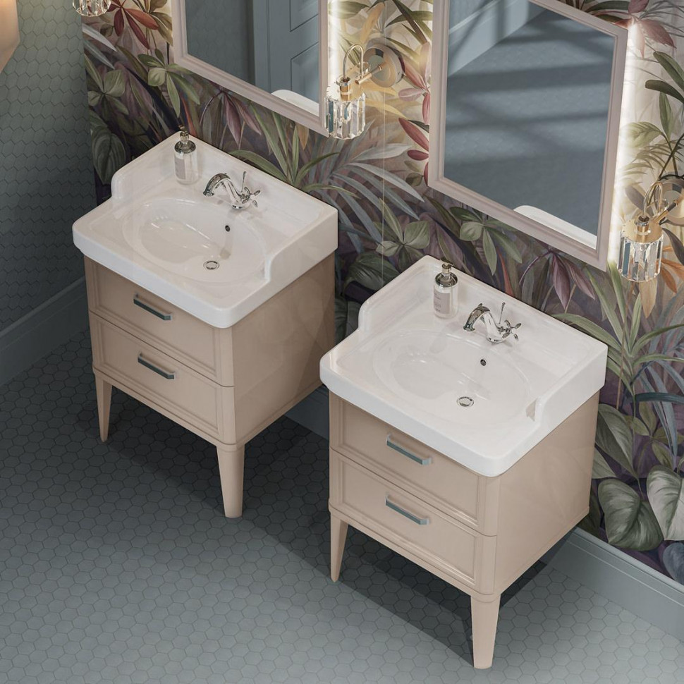 Зеркало KERAMA MARAZZI Pompei 60 с подсветкой, бежевое
