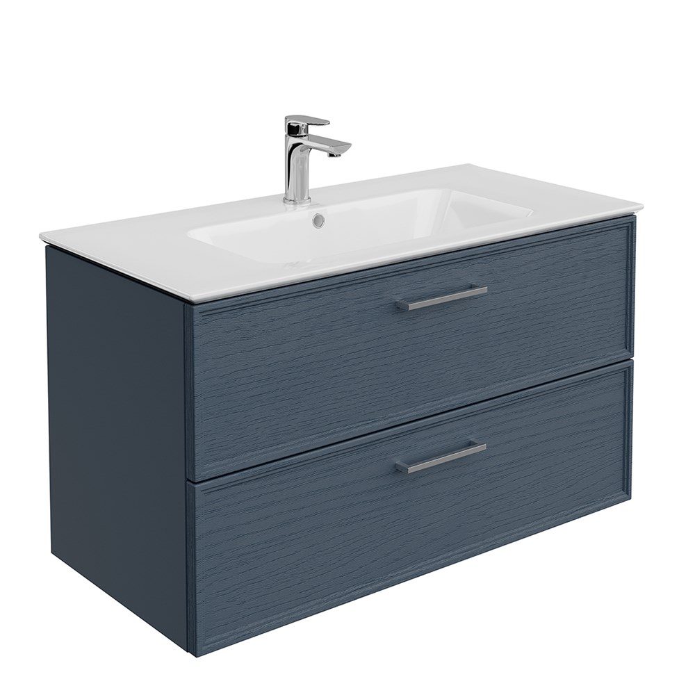 Тумба PIANO Classic подвесная 95, ясень синий матовый