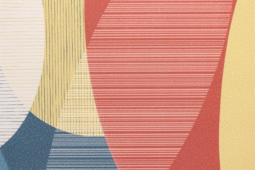 KERAMA MARAZZI KM8507 Обои виниловые Шафран мотив,разноцветный синий 1,06х10 (1, Т A) прямая стыковка