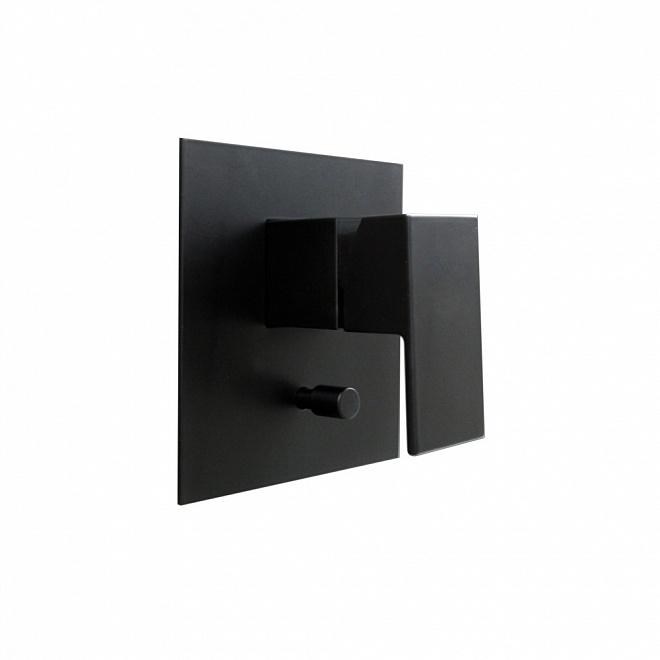 Встроенный однорычажный смеситель FUTURA для душа с переключателем на два потока, матовый черный