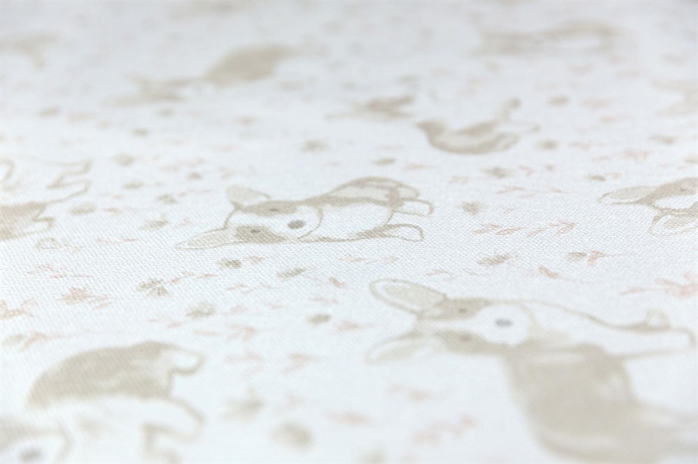 Обои виниловые на флизелиновой основе Уик-энд мотив, бежевый корги