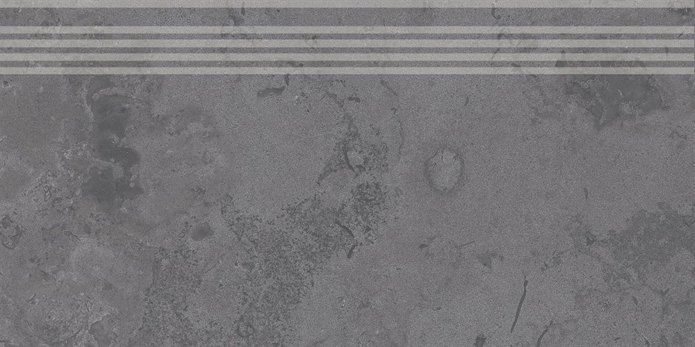 KERAMA MARAZZI DD205120R/GR Ступень Про Лаймстоун серый темный натуральный обрезной 30x60x0,9