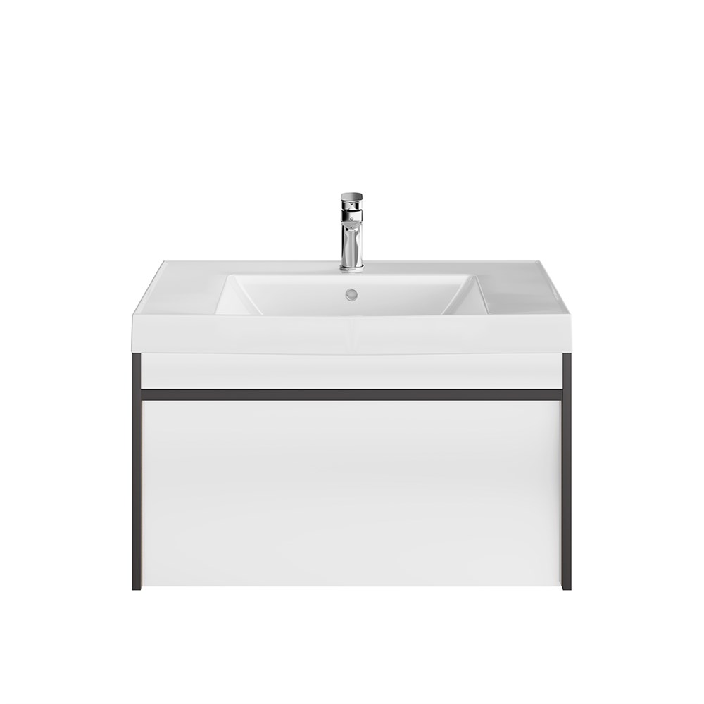 Тумба MODULA подвесная 80 с ящиком 1+1, арабика