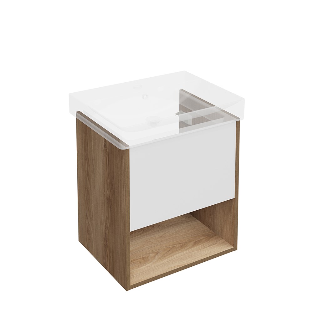 KERAMA MARAZZI PRO.55.1/OLM Тумба PRO подвесная 1 ящик 55, вяз швейцарский