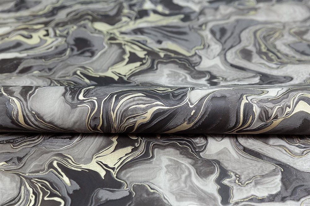 KERAMA MARAZZI KM7606 Обои виниловые Галатея база универсальная, чёрный 1,06х10 (1, Т A) прямая стыковка