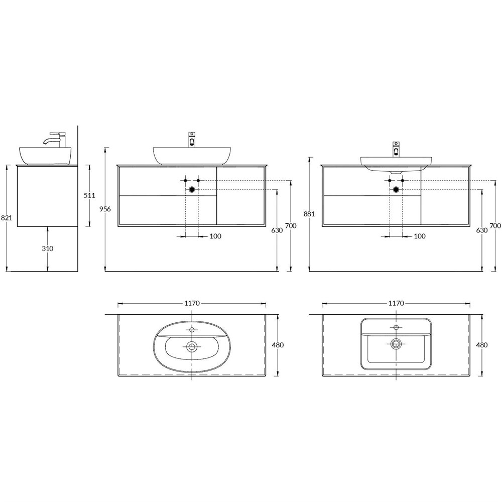 KERAMA MARAZZI PLB.M.120.3/WHT.V Тумба PLAZA Modern подвесная 120, 3 ящика, белая глянцевая
