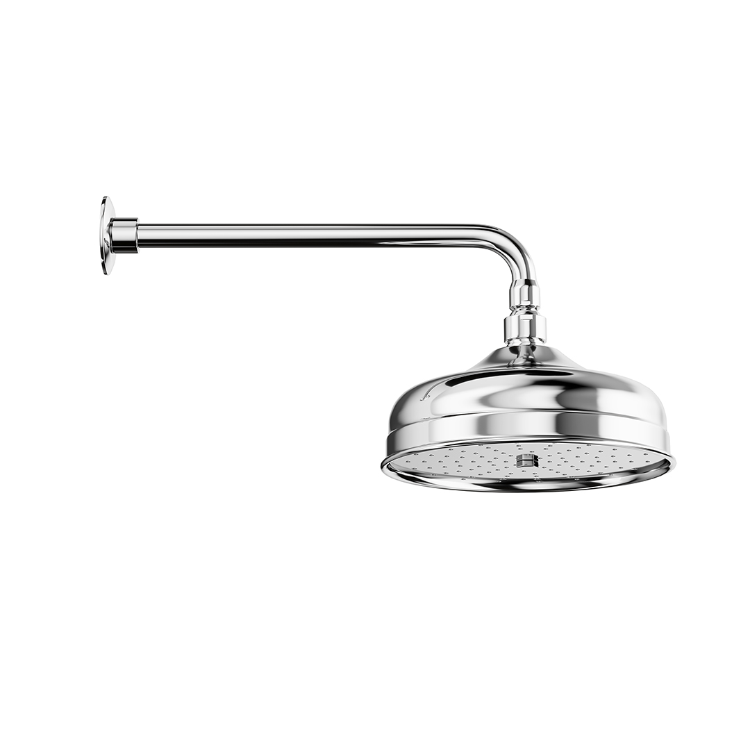 Душевая лейка MUSE «тропический дождь» с кронштейном, хром глянец