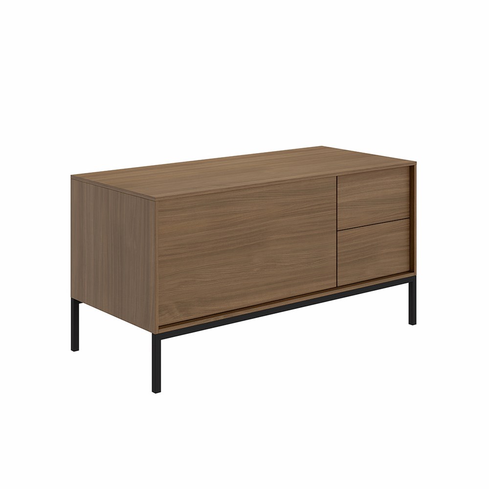 Ножка ATOLLO 110 низкая металлическая, черная матовая