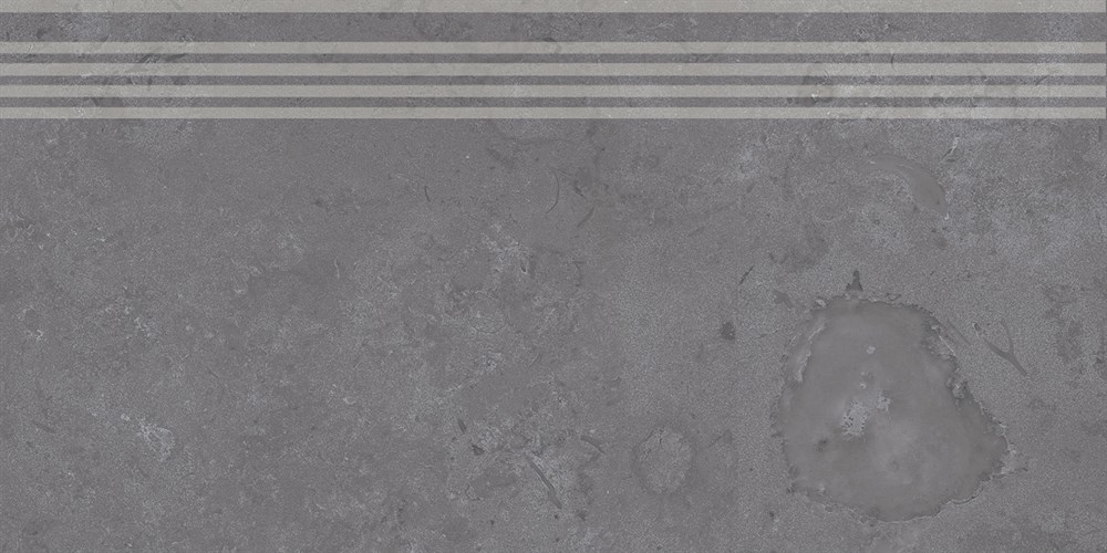KERAMA MARAZZI DD205120R/GR Ступень Про Лаймстоун серый темный натуральный обрезной 30x60x0,9