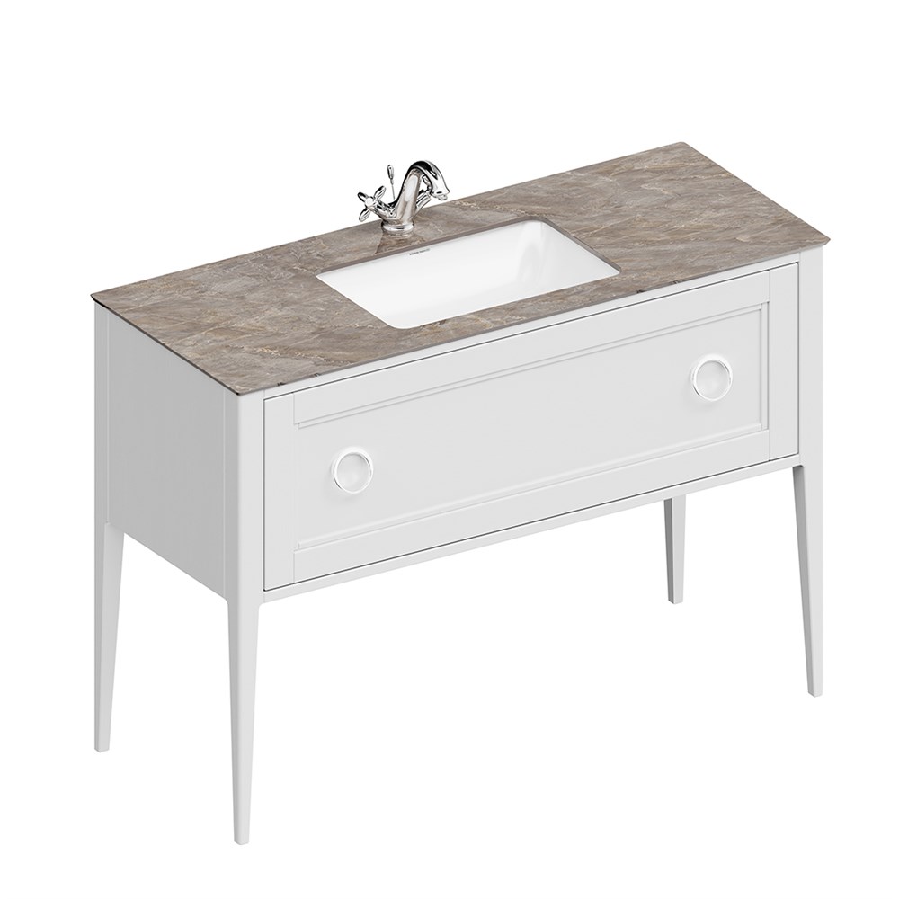 KERAMA MARAZZI PL.CN.120.1\WHT.M Тумба PLAZA Classic NEO напольная 1 ящик 120, белая матовая