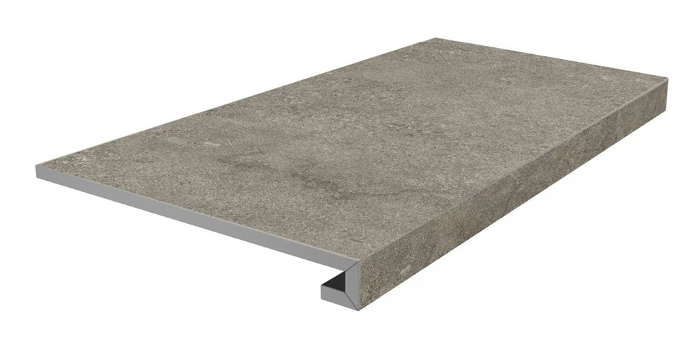 Ступень клееная фронтальная Портленд бежевый тёмный матовый обрезной 33x80x0,9