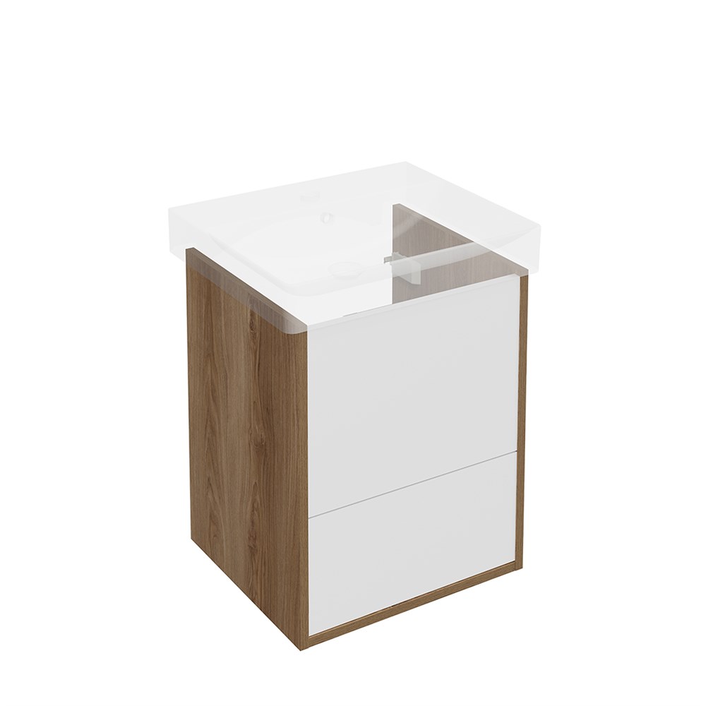 KERAMA MARAZZI PRO.50.2/OLM Тумба PRO подвесная 2 ящика 50, вяз