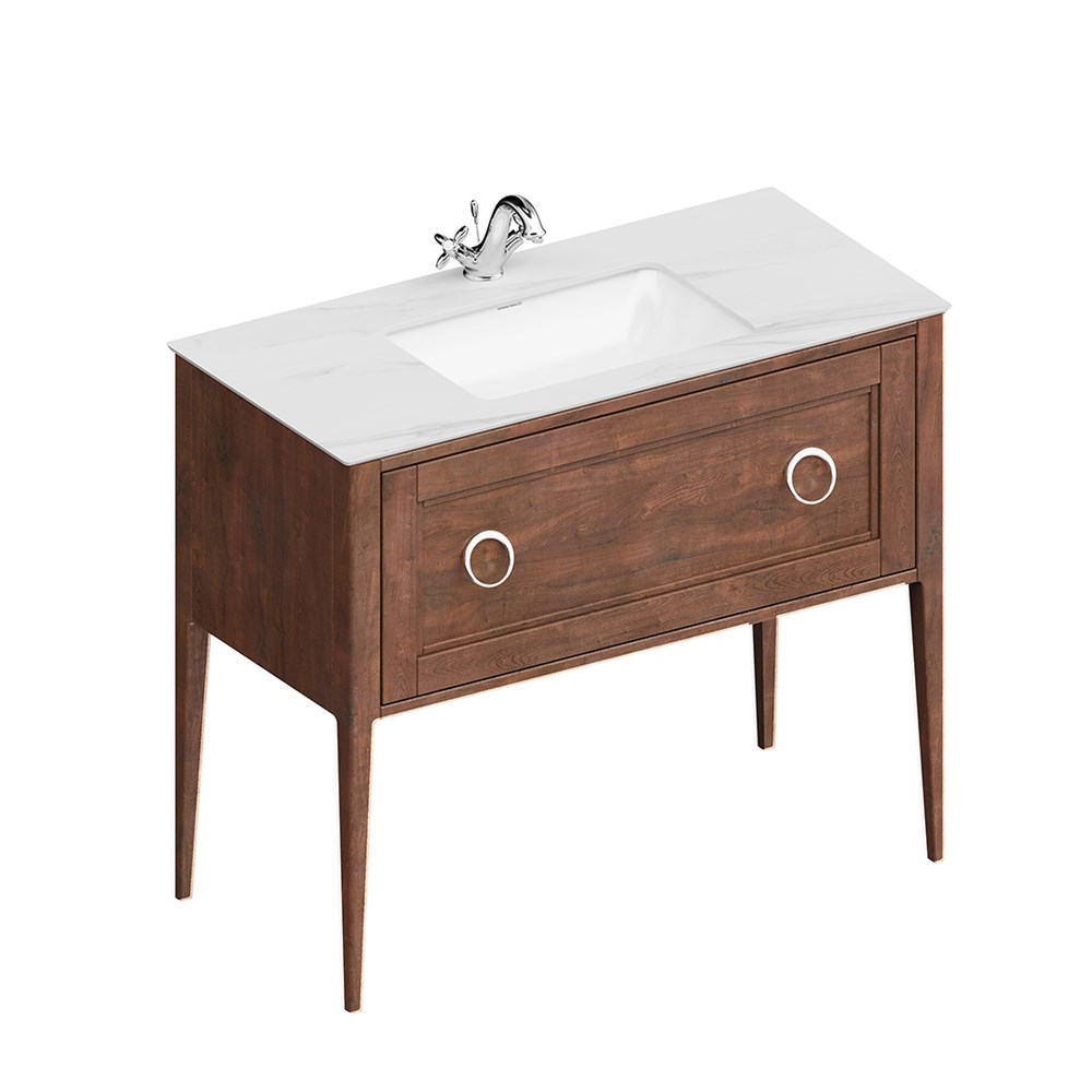 KERAMA MARAZZI PL.CN.100.1\NUT.M Тумба PLAZA Classic NEO напольная 1 ящик 100, орех матовый