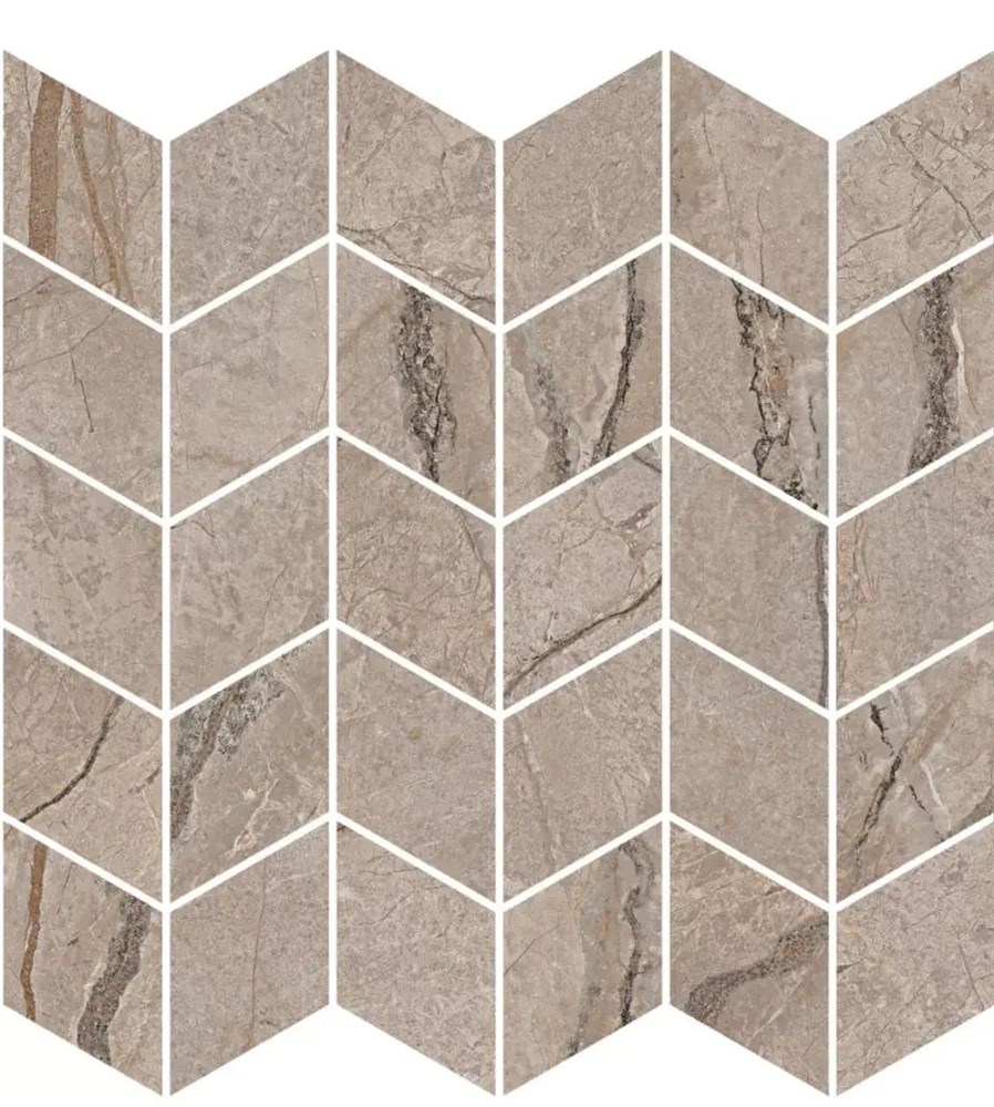 Декор Ифран мозаичный бежевый светлый глянцевый обрезной 30x31,2x0,9