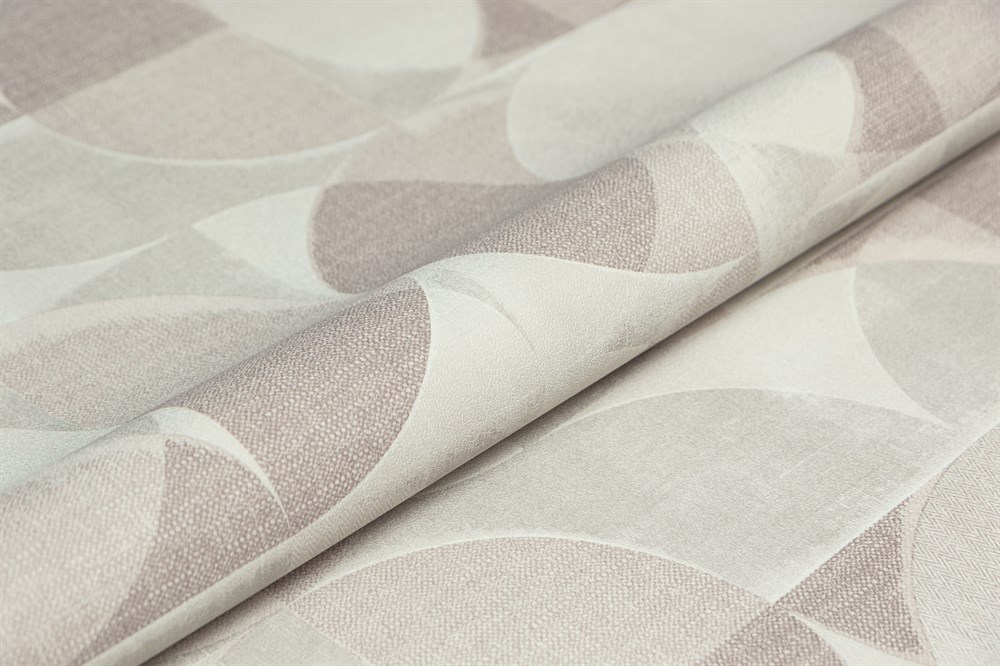 KERAMA MARAZZI KM8512 Обои виниловые Шафран мотив,бежевый, геометрия 1,06х10 (1, Т A) прямая стыковка